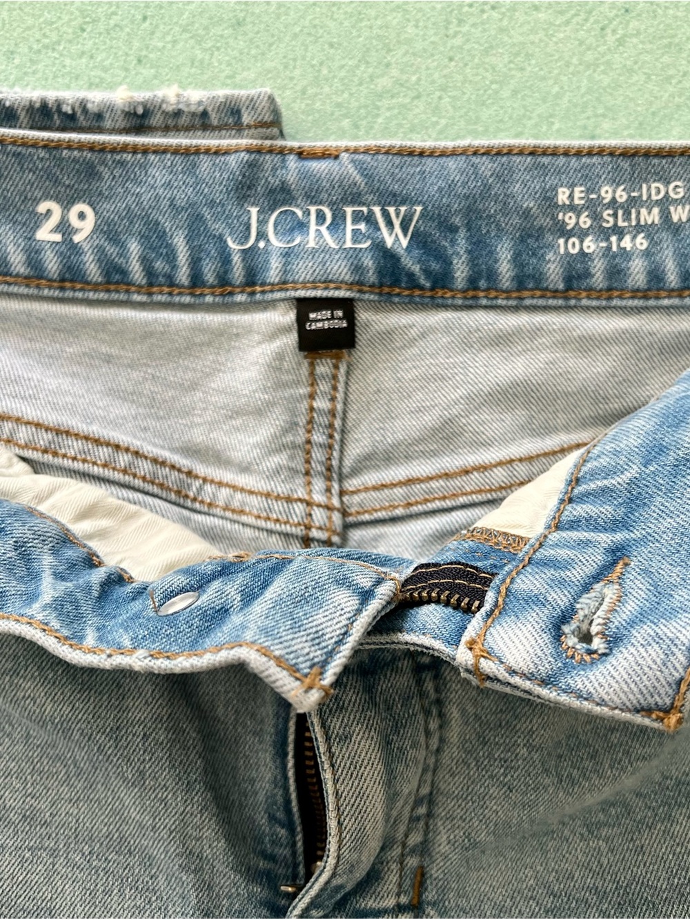 J.CREW Light Blue Denim Jeans with Contrast Stitching